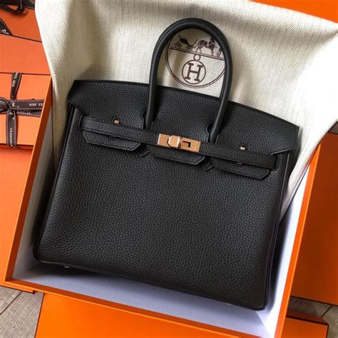 hermes birkin 25 black rose gold|Hermes Birkin 25cm price.